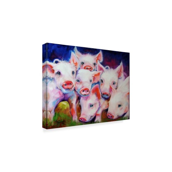 Marcia Baldwin 'Half Dozen Piglets' Canvas Art,14x19